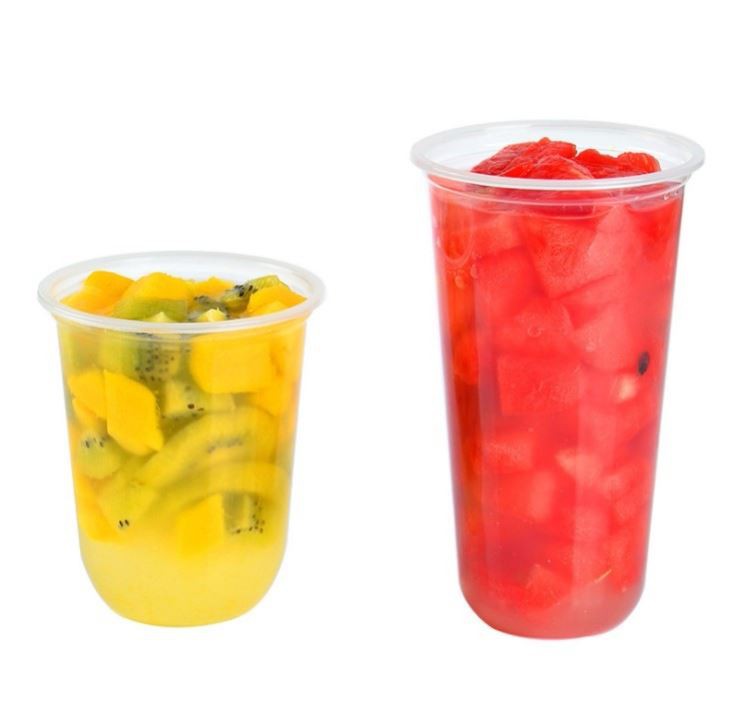 PET 95 Caliber Milk Tea Cup U-shaped Fat Cup 500/700 Ml Disposable Plastic Cup